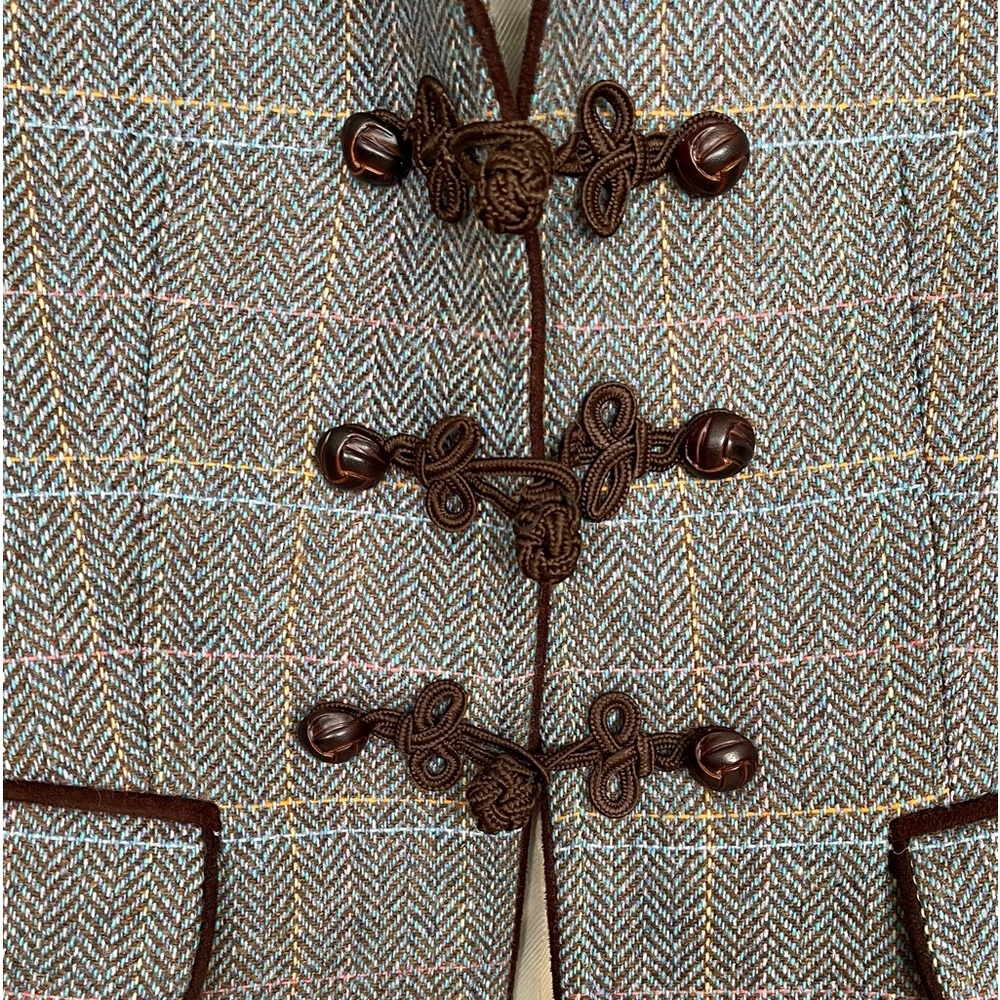 The British Collection Wool Chevron military blazer Prep School Quiet luxury - Picture 6 of 13